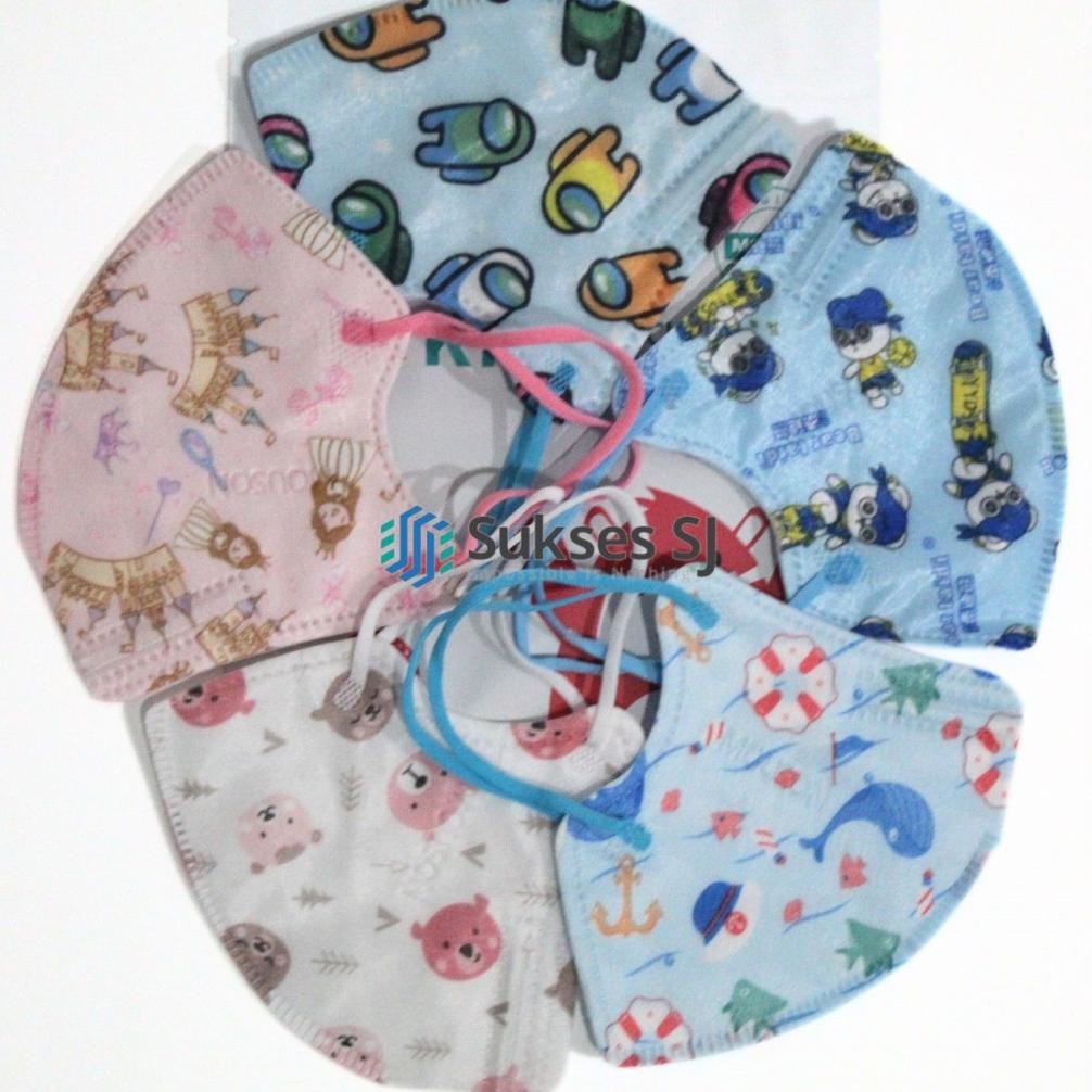 ew-98 ul-64 ( AJ )MASKER KN95 ANAK MOUSON 1 PACK  ISI 10 PCS MIX KARAKTER COWO CEWE Termurah Sale