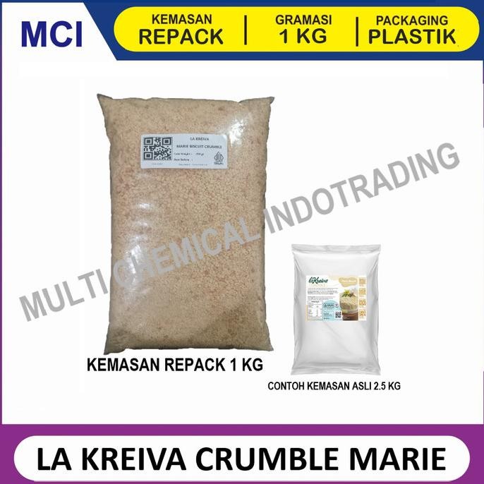 Promo La Kreiva Marie Biscuit Biskuit Crumble Fine Topping Repack 1 Kg