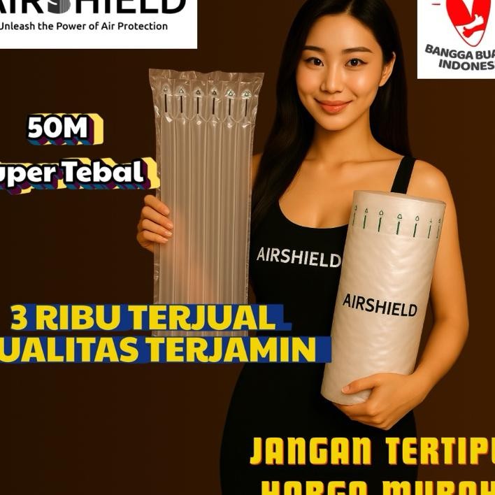 

Inflatable Air Bubble Cuhion Wrap Airhield 50M Tinggi Tebal