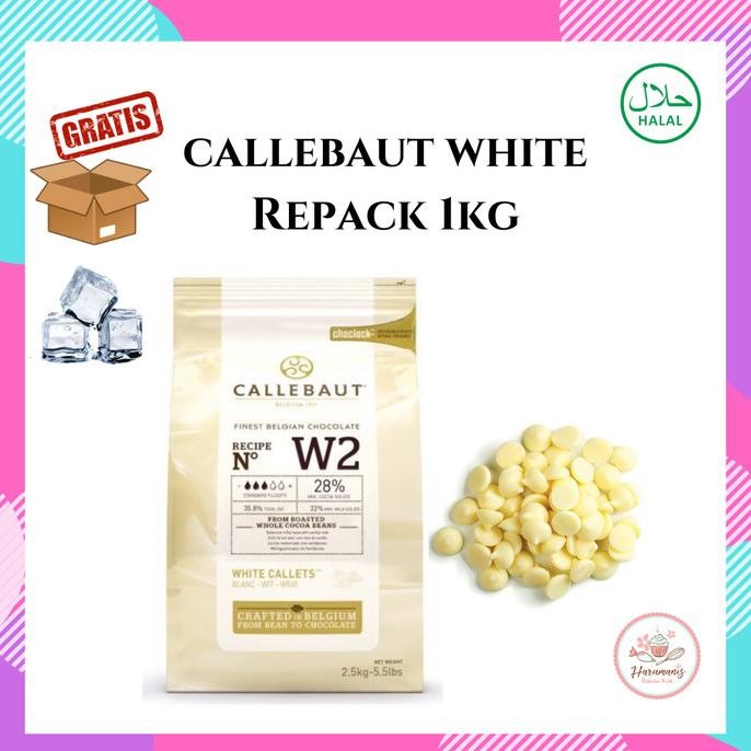 

Sale Callebaut White Chocolate Couverture Repack 1 Kg