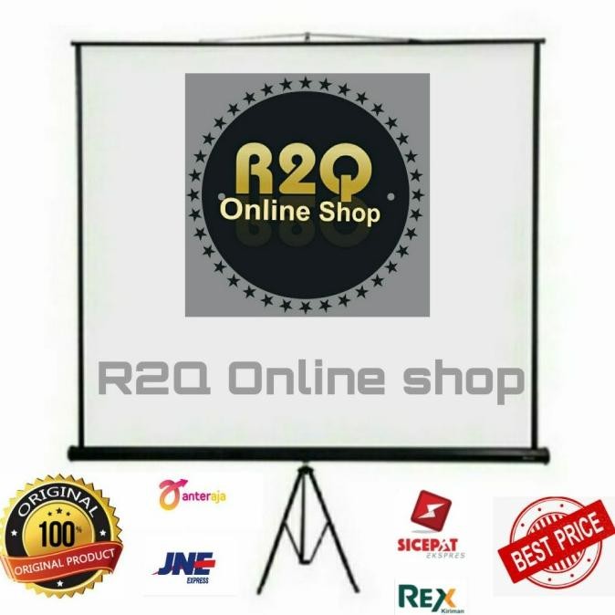 layar proyektor manual Tripod 84 inch/Screen projector Tripod 84 inc