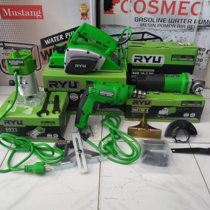 ready  Paket pertukangan RYU mesin serut+ jigsaw RYU+gerindra RYU+profil murah