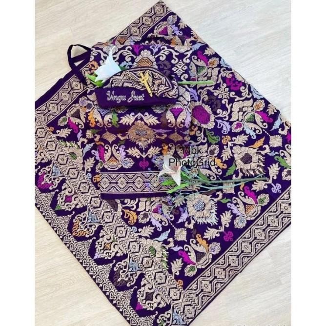 SET COUPLE SONGKET BORDIR BALI/SET SETELAN KAMEN SAPUT UDENG SONGKET BORDIR MOTIF CAKRA BOLA API
