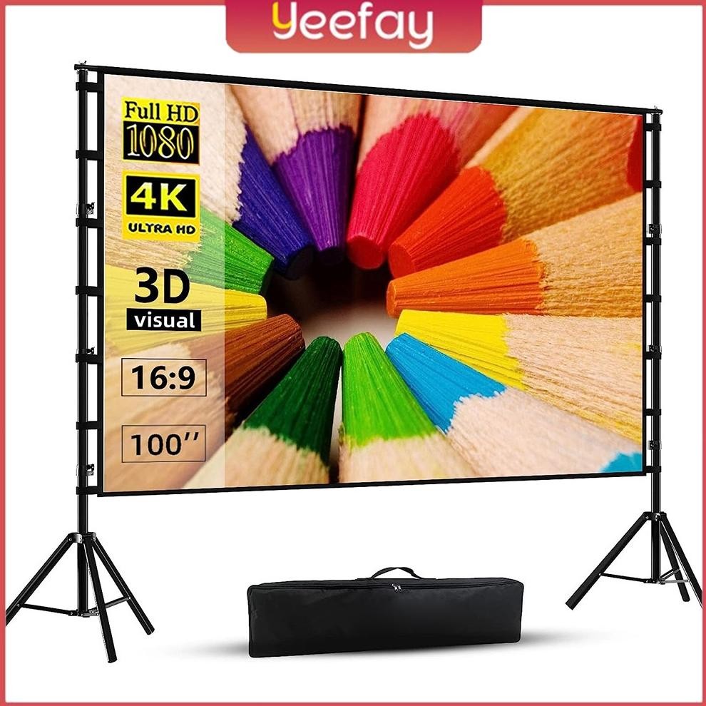mia layar proyektor dan dudukan stand projector screen veidadz 100 inch 16:9 4k hd portabel layar pr