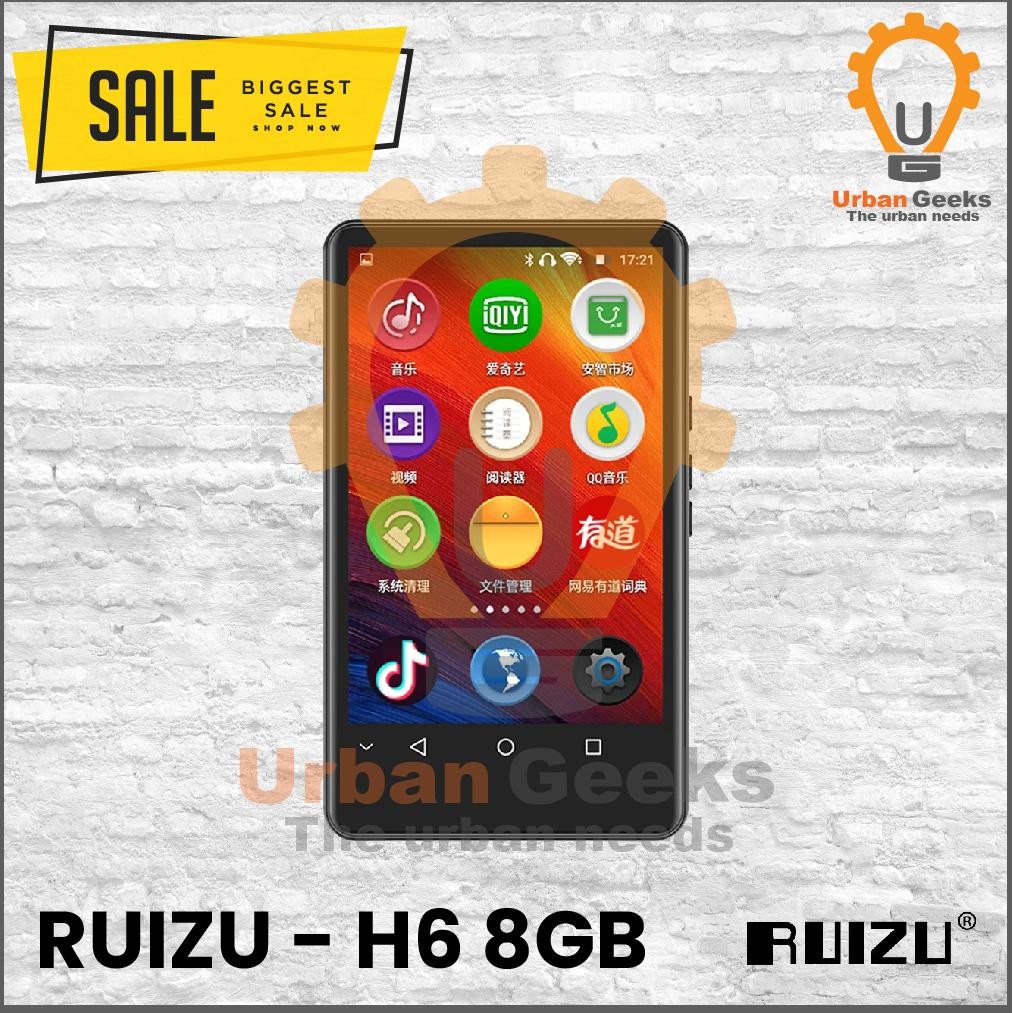 RUIZU H6 ANDROID WIFI MP3 PLAYER WITH BLUETOOTH 5.0 TOUCH SCREEN