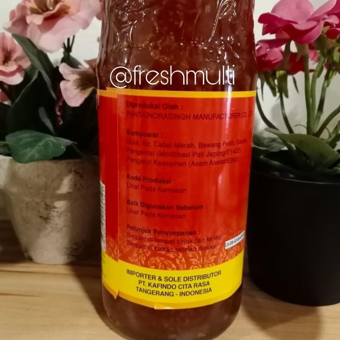 

Grosir Sweet Chili Sauce Pantai Bangkok Norasingh 730Ml