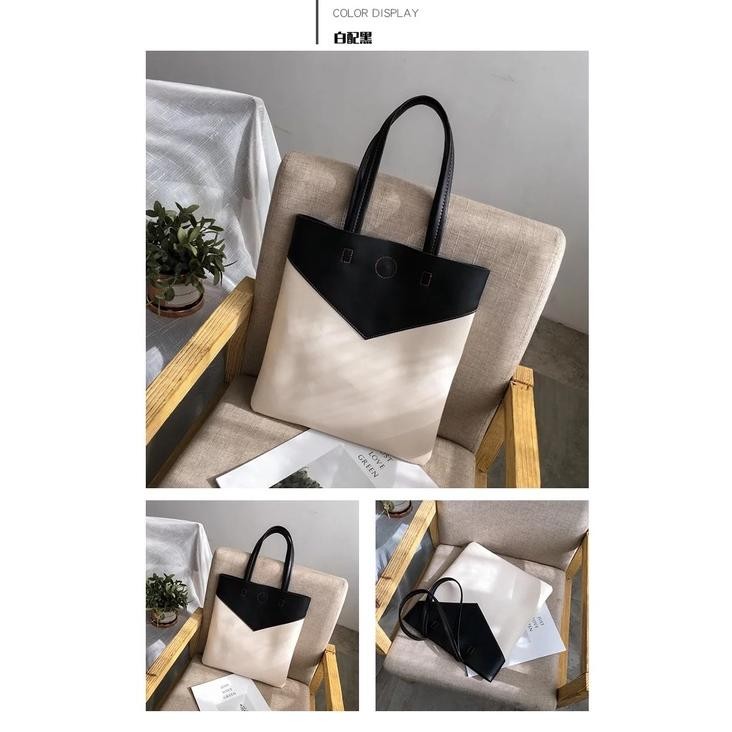 Viral wes-24 PROMO TAS WANITA TOTEBAG KULIT UKURAN 32x35 CM TAS KULIT SINTETIS TAS MEWAH KEKINIAN | 