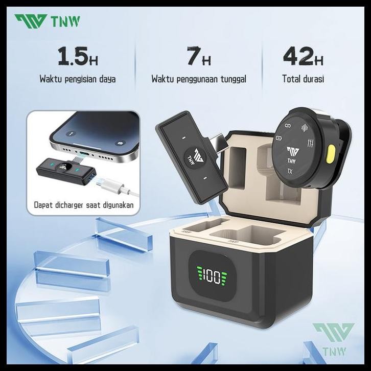 TNW A28 WIRELESS MICROPHONE MAGNETIC CLIP ON MIC LAVALIER MICROPHONE HP PLUG & PLAY NIRKABEL