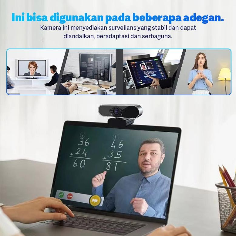Webcam Pc 1080P Full Hd With Mic Usb Kamera/Camera Webcast Live Zoom Meeting Web Cam Pc Laptop Hp Mu