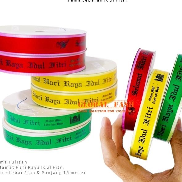 

Pita Ribbon Idul Fitri Pita Roll Elamat Hari Raya Idul Fitri Pita Parcel Lebaran Pita Ado