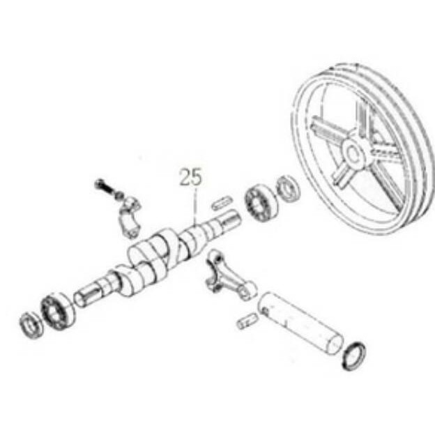 crankshaft crank shaft OS-22 PS-22 kruk as power sprayer spare part suku cadang ace sumbu saf mesin 