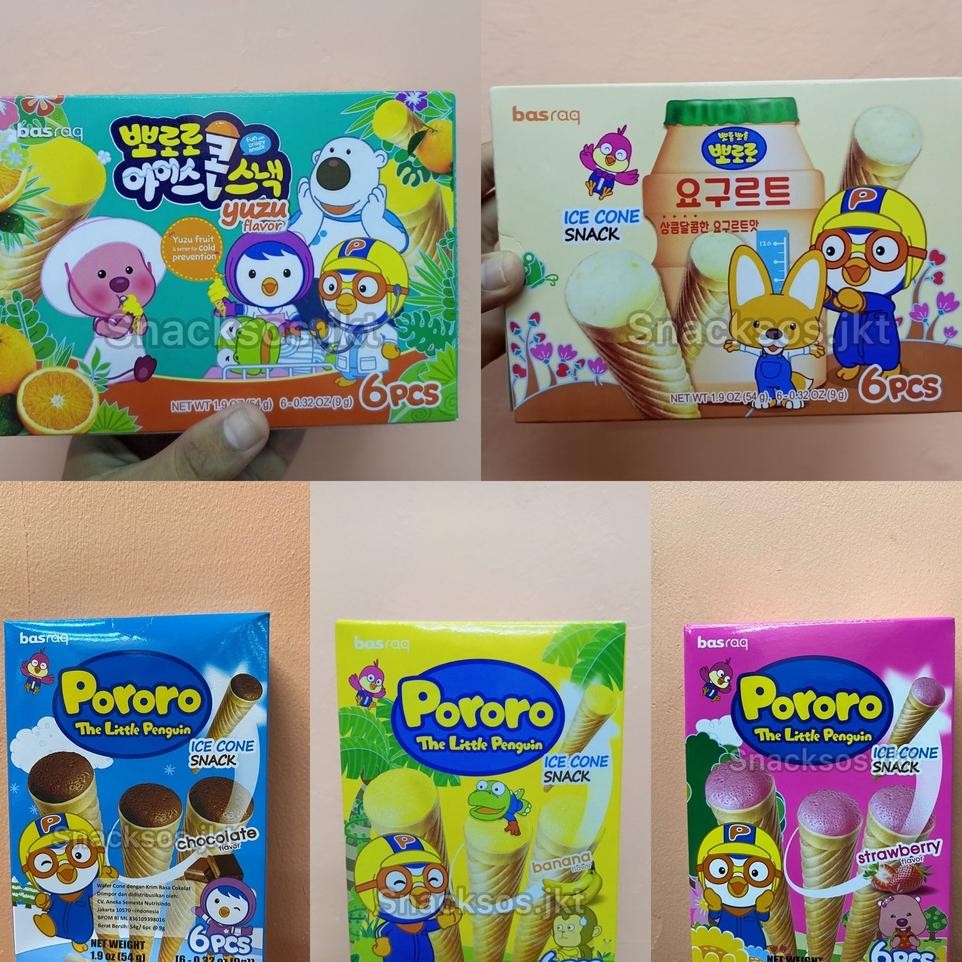 

Pororo Ice Cone Na Yuzu Banana Yogurt Yault Trawberry Chocolate Orea 54Gr