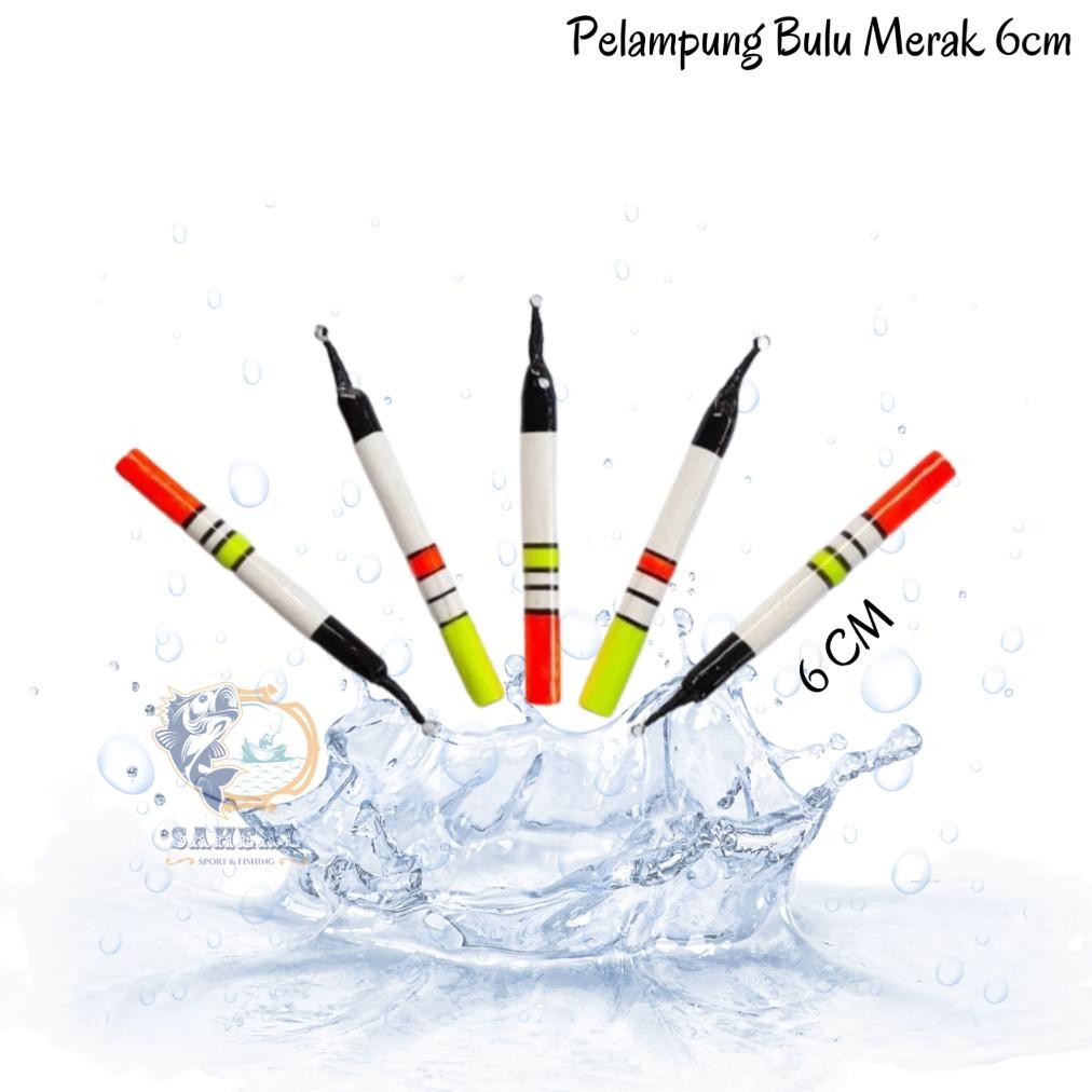 Rhh-1823 Pelampung Pancing Bulu Merak 6Cm (1Pcs) / Kumbul Ikan Mas Bulu Merak