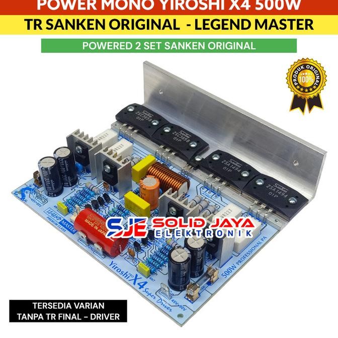 Kit Power Yiroshi X4 500W Power Amplifier Yiroshi X 4 Tr - Sanken Asli Original