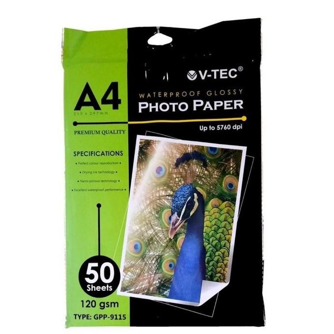

Kertas Foto Glossy / Glossy Photo Paper A4 120 Gsm (Type:Gpp-9115 Wp) Terbaru