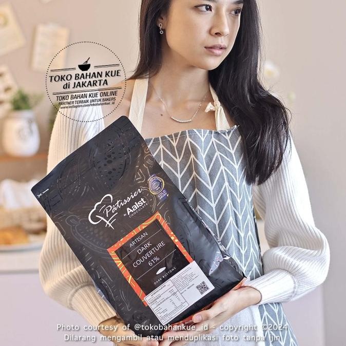 

TERSEDIA Patissier Chocolate DARK 61% 2,5kg SAK Cokelat Couverture Coklat Coin