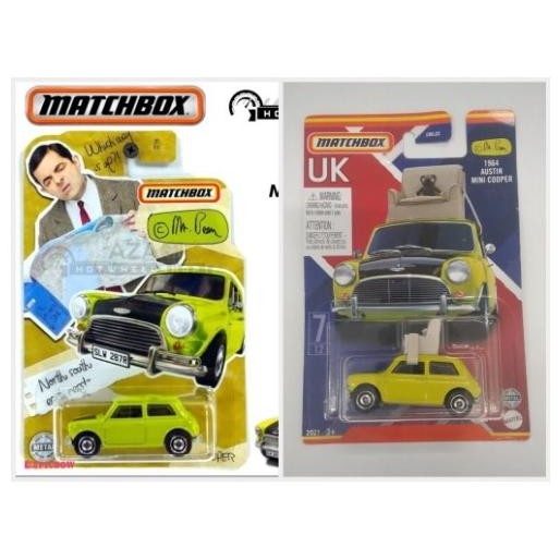 TERSEDIA Matchbox Reguler Mini Cooper Mr Bean Kuning Matchbox MBX Mobil-mobilan
