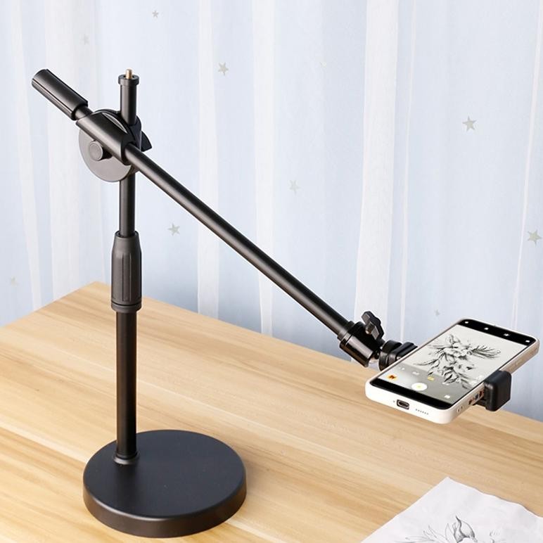 Stand Hp Ringlight Holder 360 Tiang Smartphone Live Flat Lay