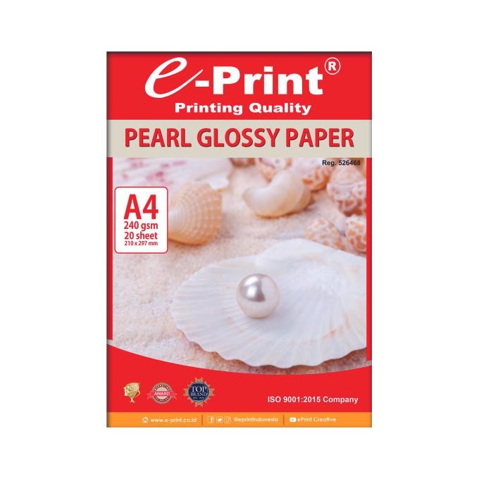 

E-Print Kertas Foto Pearl Glossy A4 240 Gsm Accessories Camera Best Seller