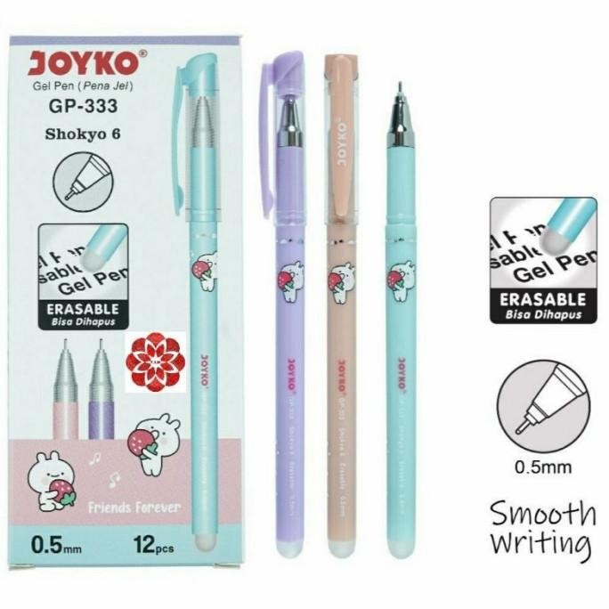 

Erasable Gel Pen Pulpen Bisa Dihapus Joyko GP-333 Shokyo 6 Gel 0.5 mm by Radhiant official