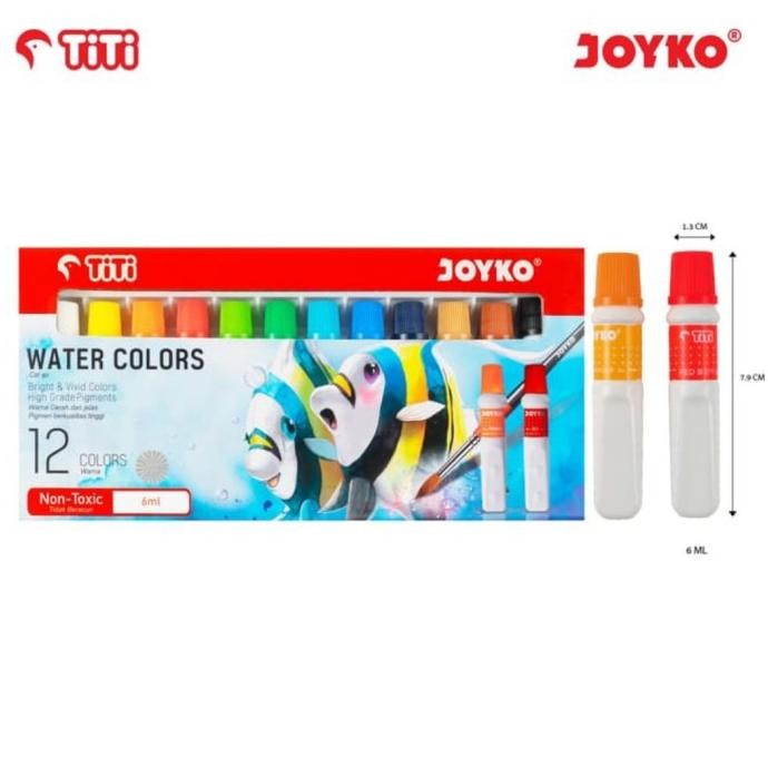 

Joyko TITI 12 Water Colours / Cat Air 12 Warna WC-6ML-12 by Radhiant official
