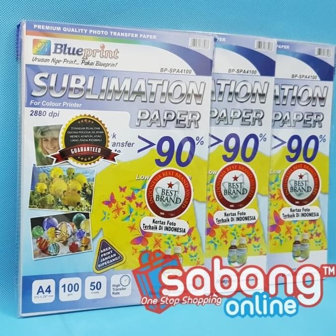 

Paper Blueprint Sublim A4 100 Grm / Kertas Foto Sublim A4 Promo