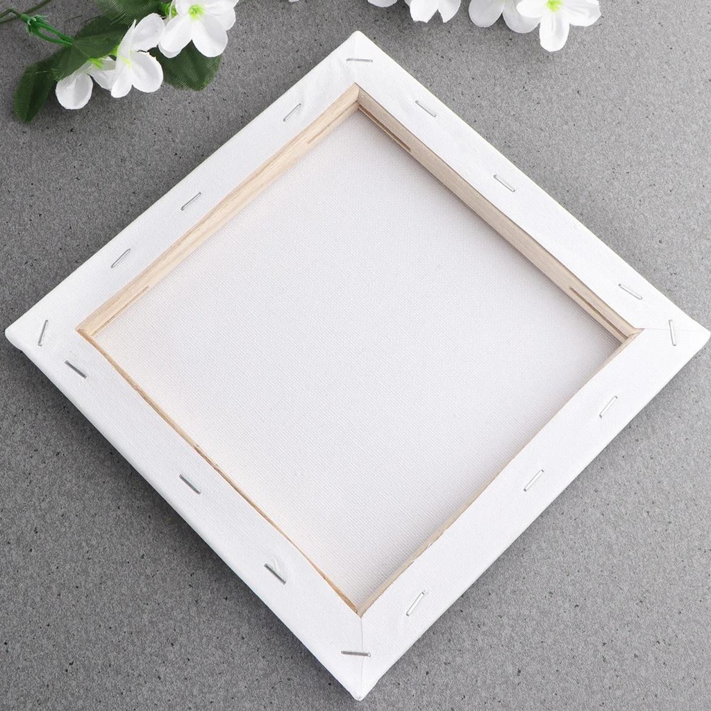 

20X20Cm Square Shaped Cotton Wood Oil Painting Canvas Custom Solid Wood Artist Stretched Canvas (White)