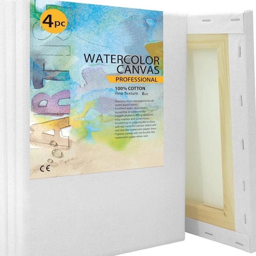 

4 Pcs Of Canvas Oil Painting Cotton White Blank Canvas Board Children'S Art Supplies Panel For Oil Painting, Watercolor Painting