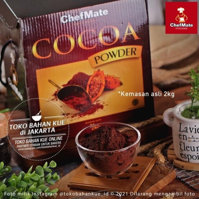 

TERSEDIA Chefmate Bubuk Cokelat Murni 500gr Repack Pure Cocoa Powder Coklat