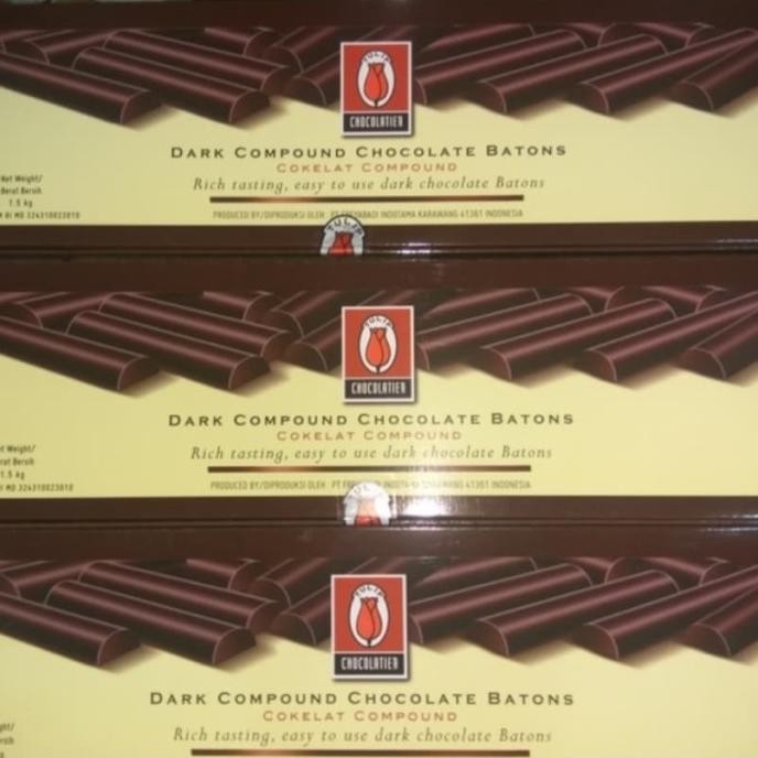 

TERSEDIA TULIP STIK COKLAT COMPOUND 1.5KG, TAHAN BAKAR DI OVEN, INSTANT KURIR