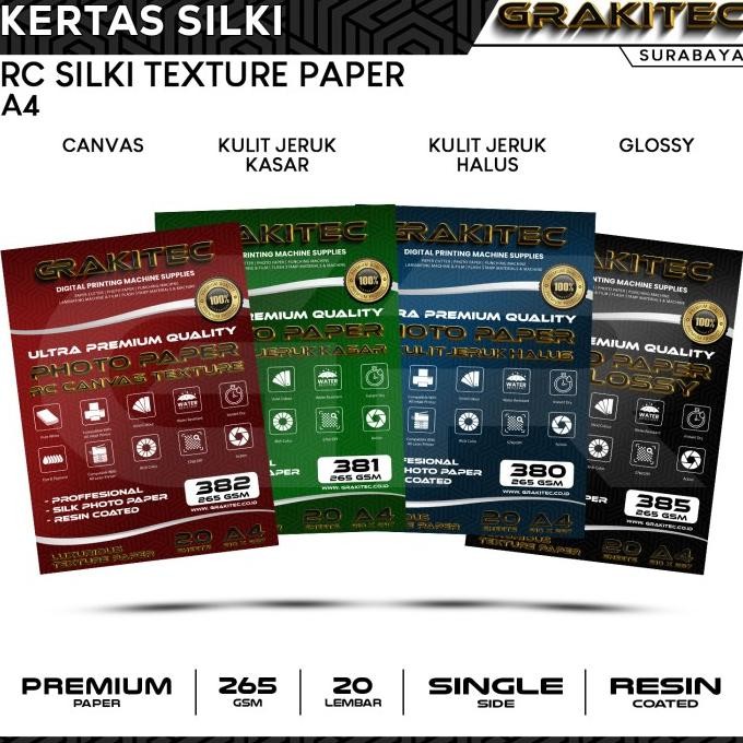 

Kertas Foto Silky / Silky Photo Paper A4 F4 A3 Grakitec Terbaru