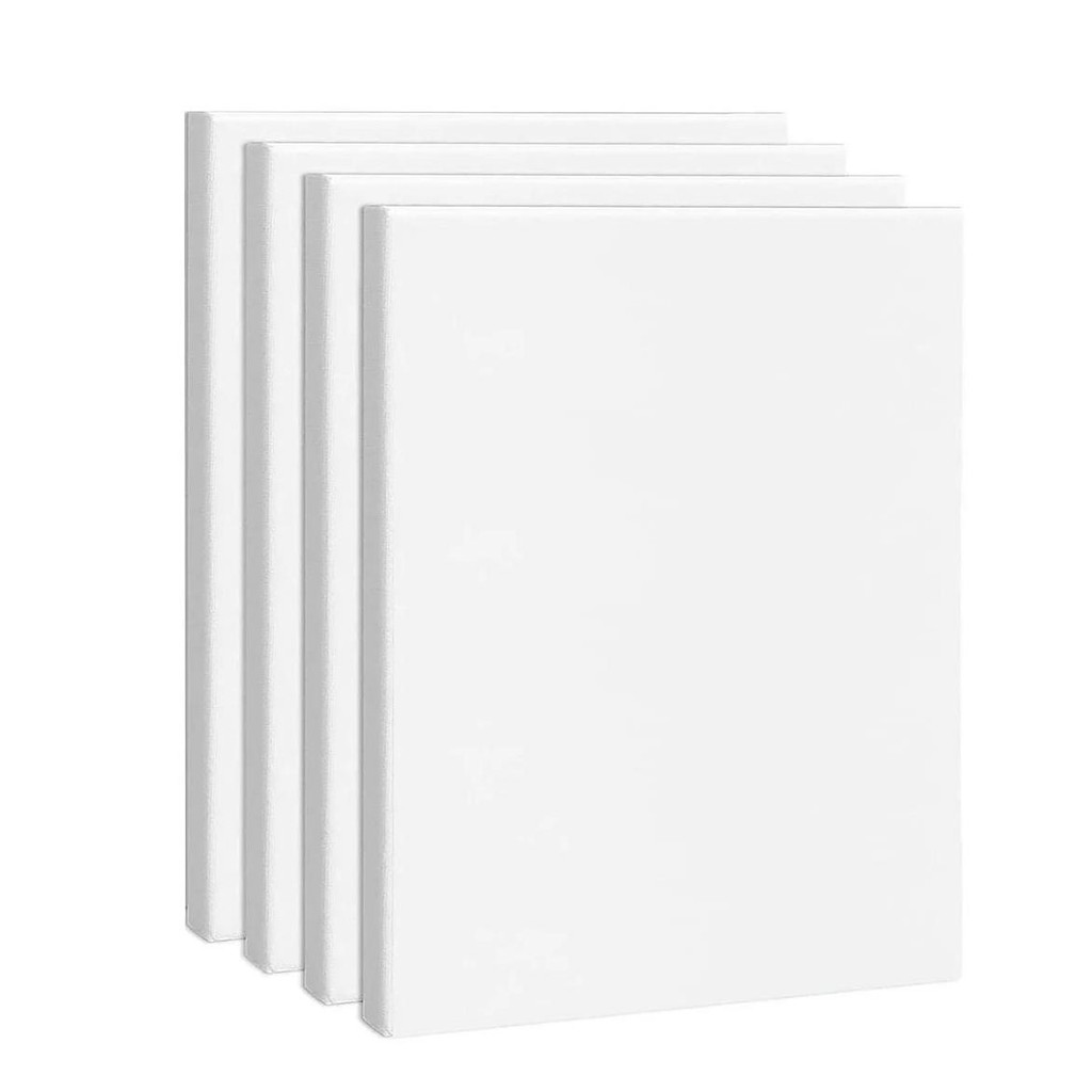 

4Pcs Stretched Canvas, 8 X 10 Inches ( 20 X 25 Cm) Square Blank Canvases, 100% Cotton Canvases For Painting, 8 Oz Gesso-Primed