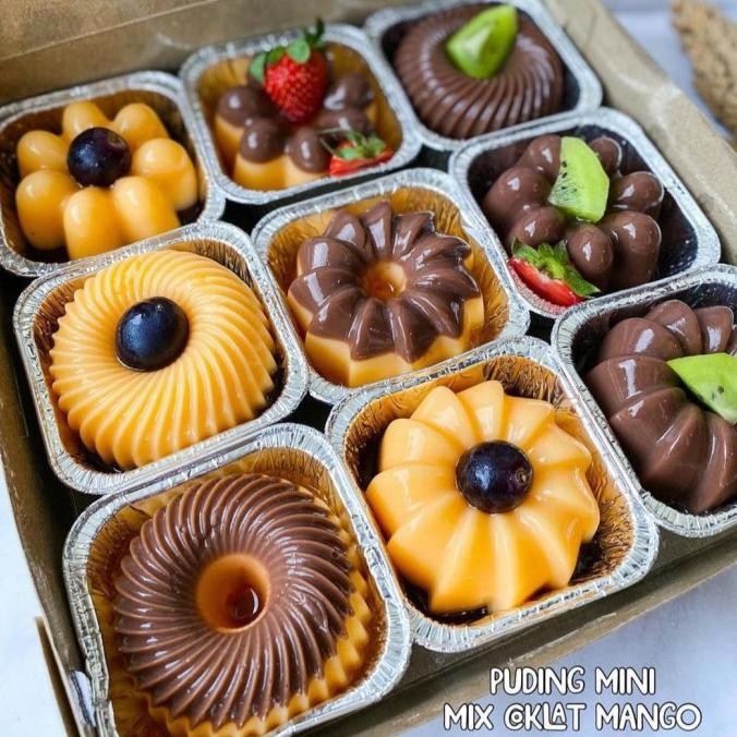

TERSEDIA mini puding mangga ,coklat