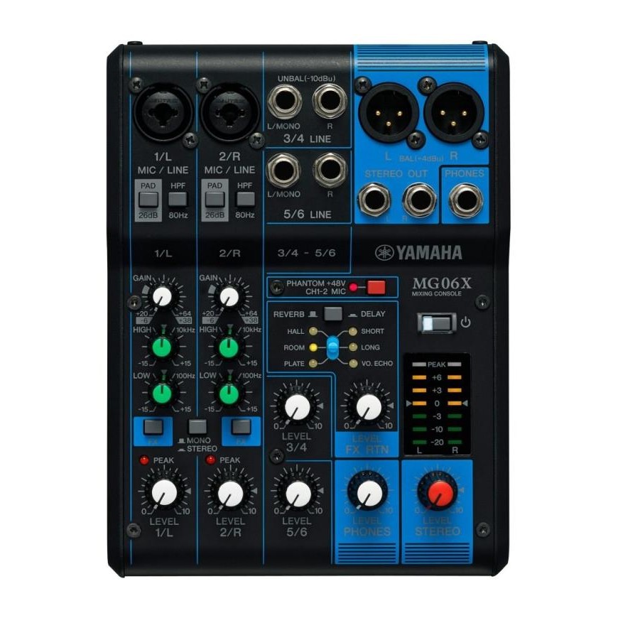 Baru Yamaha MG06X MG06 X MG 06X MG 06 6-Channel Mixing Mixer Console