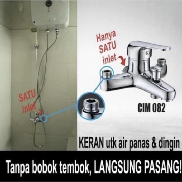Baru CELLO KERAN BATHTUB AIR PANAS DINGIN KRAN MIXER/MIXING KERAN MIXER TANPA BOBOK CELLO CIM082