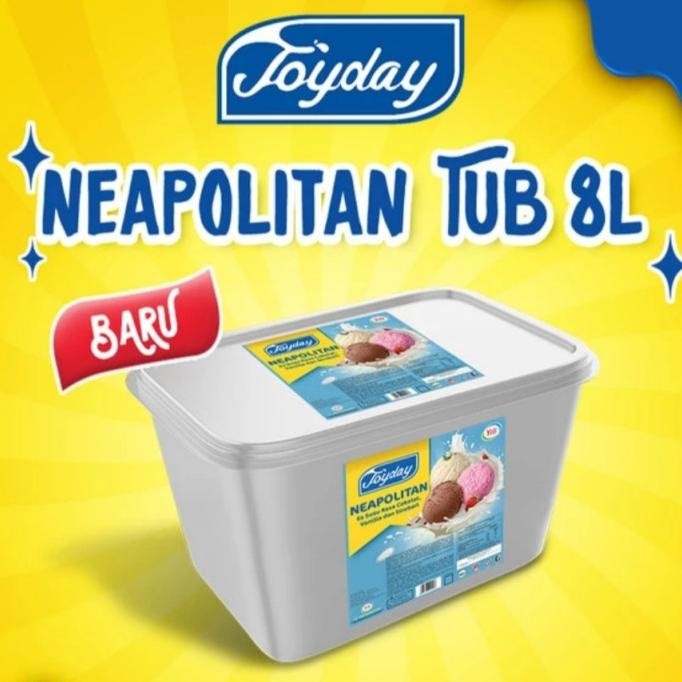 Murah Ice Cream Joyday 8 Liter Ice Cream Neopolitan Joyday Eskrim Mix 3Rasa