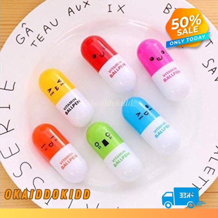 

PULPEN KAPSUL PEN VITAMIN ALAT TULIS SOUVENIR EMO LUCU BALLPOINT PENA BEST QUALITY !!