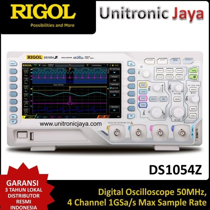 TERMURAH - RIGOL DS1054Z 50MHz 4 Ch Digital Oscilloscope