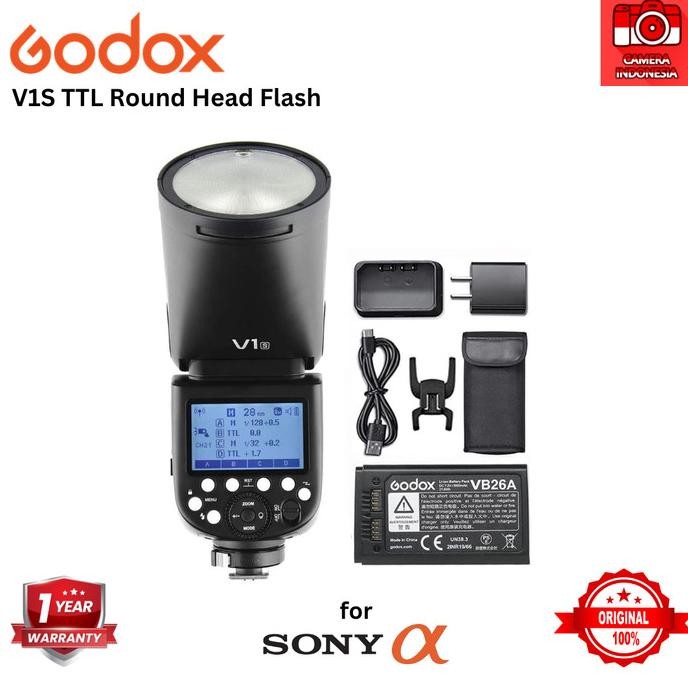 Godox V1-S TTL Round Head Flash for Sony Camera V1S V1 murah