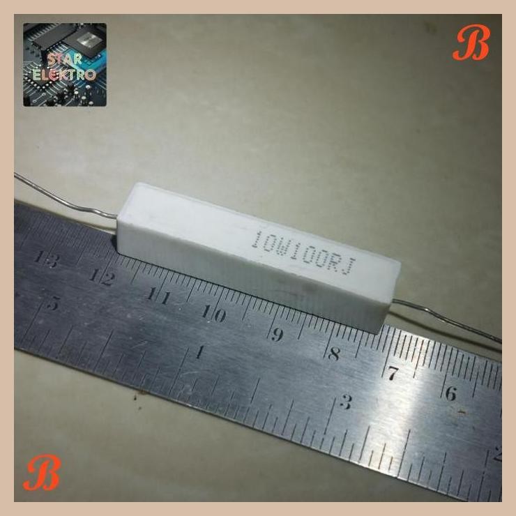 [SRE] 10W100RJ AA Resistor Kapur 10W 100RJ 100Ohm 100 Ohm R RJ 10Watt 10 Watt 100R Cement Ceramic
