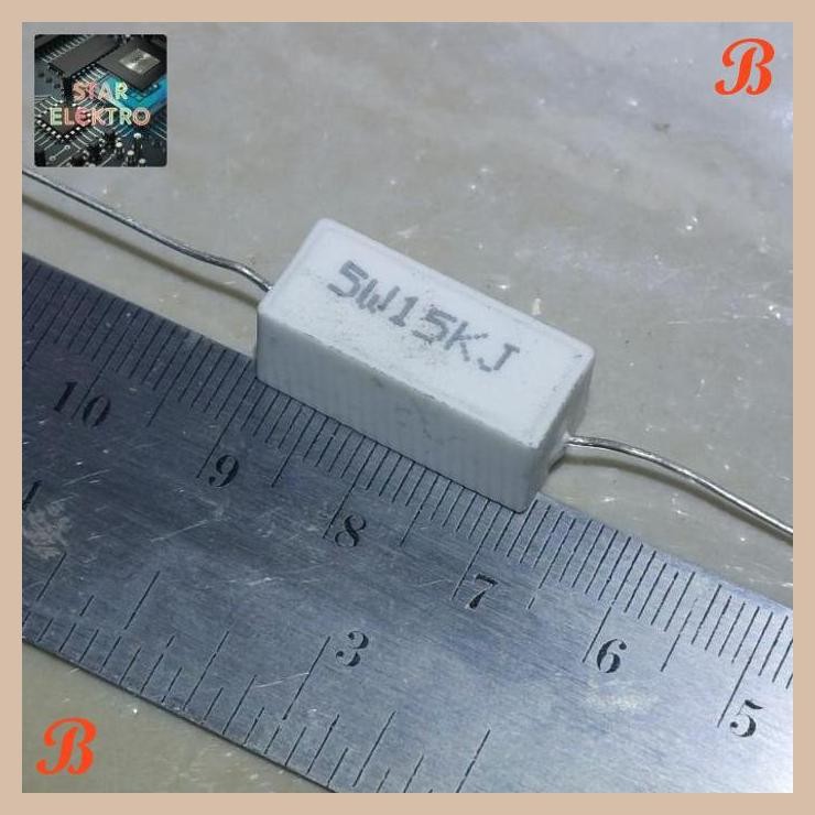 [SRE] 5W15KJ 5W 15K ohm R Resistor Kapur 5watt 15Kilo J 15KR 15KJ 5 w watt 15KOhm 15 Kilo