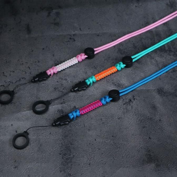

Lanyard Tali Paracord 4mm Gantungan ID Card Warna Pastel Free O Ring murah