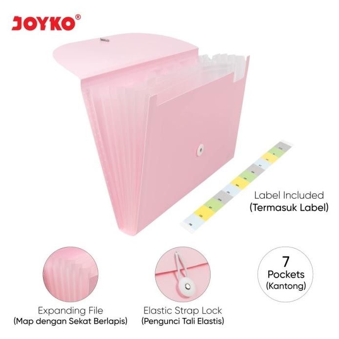 

Expanding File Map Harmonika JOYKO EF-8F4 Pastel Color 7 Pocket murah