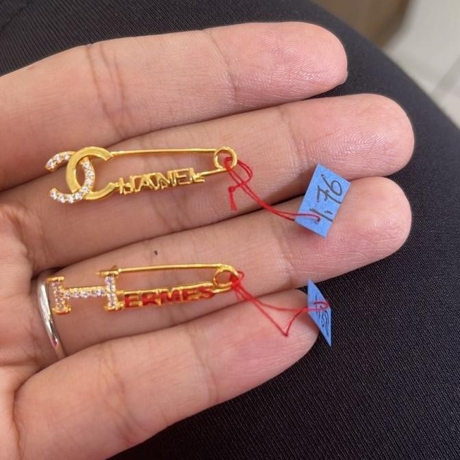 new  Bros Model Peniti Bros Hijab Pin Jas Brand Elegant Emas Asli murah
