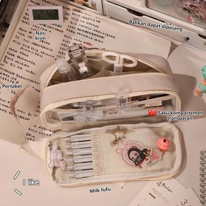 

Gaya sederhana gaya Korea Kapasitas Besar Kotak Pensil Tempat Pensil Siswa Sekolah Dasar Gaya Kotak Alat Tulis Warna Solid Tempat Pensil murah