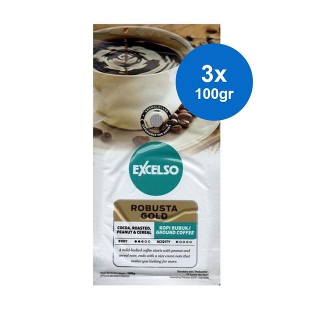 

Excelso Robusta Gold Bubuk Kopi 3 x 100 gr
