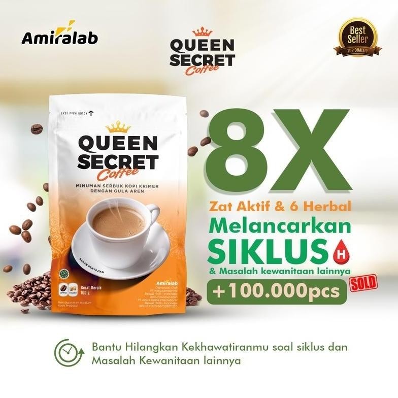 

(FREE MINIGOLD) Queen Secret Coffee Minuman Kopi Herbal Solusi Membantu Kesehatan Wanita Obat Herbal