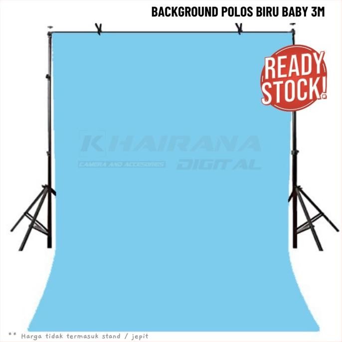 Promo Kain Background Backdrop Latar Layar Alas Studio Foto 3X2.5M Biru Baby