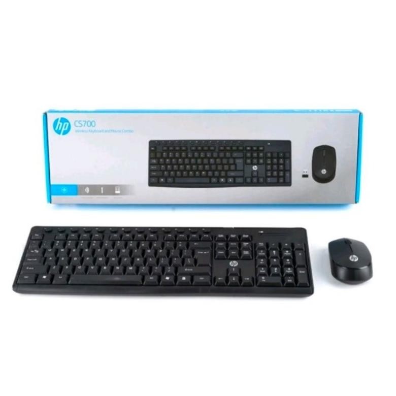 Paket Keyboard Wireless + Mouse Wireless Combo Set Hp Cs700