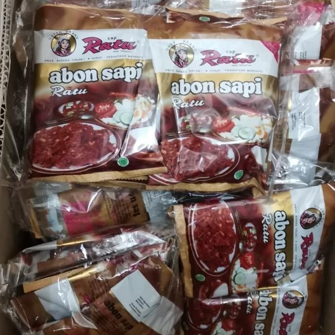 

Grosir Abon Sapi Cap Ratu 1Pak Isi 10Pcs @90Gr